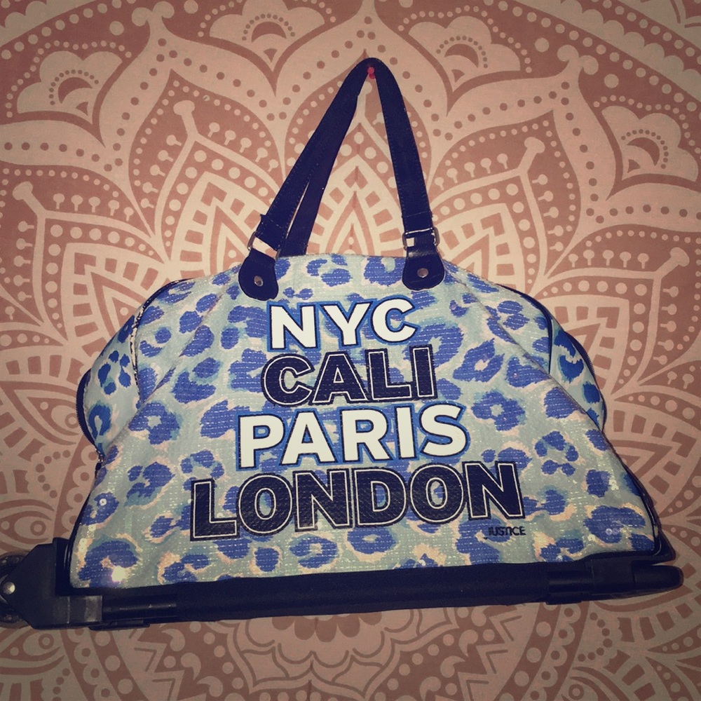 Girls sequin cheetah print bag